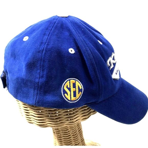 University Of Kentucky UK Ball Cap Wildcats Blue White Adjustable Hat - Picture 2 of 5